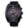 ASTRON Astron GPS Solar Dual-Time 42,7 mm Περιορισμένη έκδοση Μαύρο/Μωβ