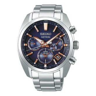 Astron GPS Ρολόι με ηλιακή ενέργεια Μπλε Ασημί