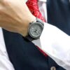 Σειρά No. 5 Ρετρό Αυτόματο Μηχανικό Αδιάβροχο Ρολόι Γκρι Μαύρο