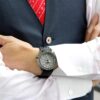 Σειρά No. 5 Ρετρό Αυτόματο Μηχανικό Αδιάβροχο Ρολόι Γκρι Μαύρο
